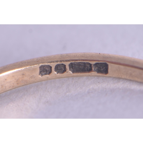 1169 - 9ct gold diamond five-stone ring (1.2g). N.