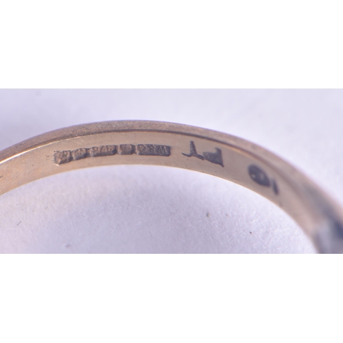 1171 - 9ct gold diamond cluster ring (1.7g). N.