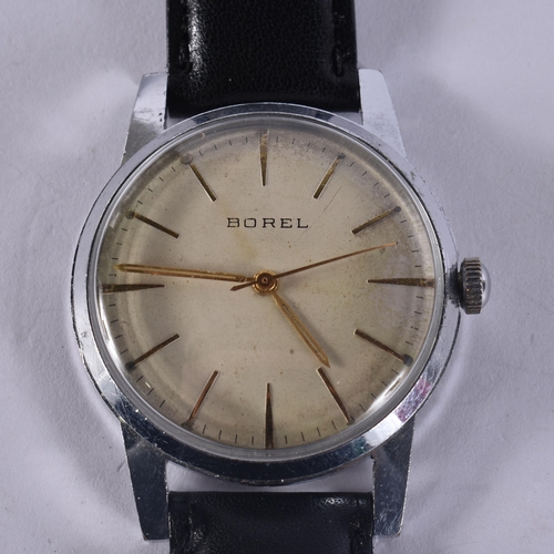 1228 - A BOREL WRISTWATCH. Running. 3.75 cm wide.