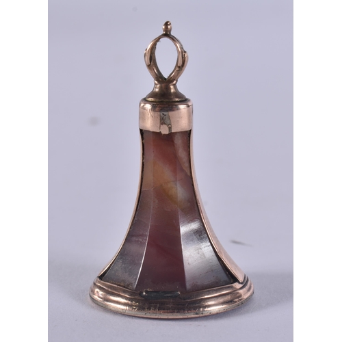 1233 - AN ANTIQUE AGATE SEAL. 13.3 grams. 4.5 cm x 2.5 cm.