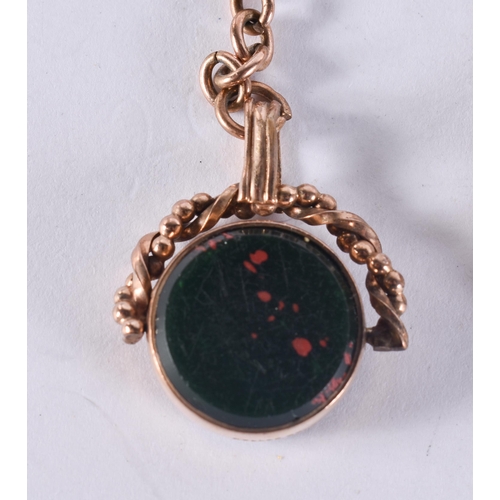 1247 - A ROLLED GOLD WATCH CHAIN. 19.9 grams. 35 cm long.