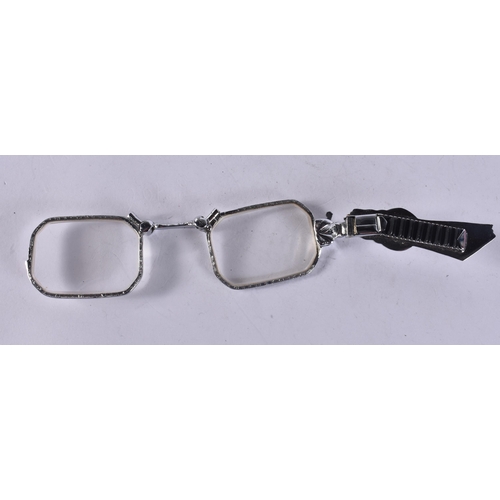 1263 - A PAIR OF ART DECO LORGNETTES. 8 cm x 6 cm.