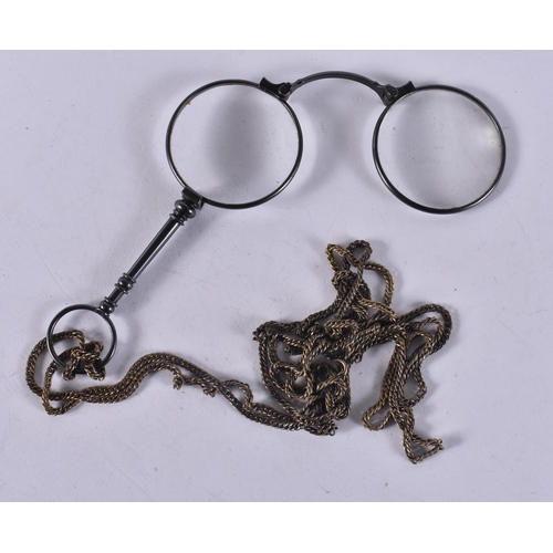 1265 - A PAIR OF LORGNETTES. 10 cm x 8 cm.