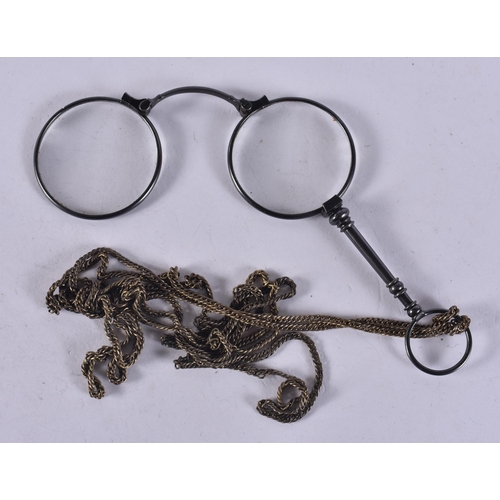 1265 - A PAIR OF LORGNETTES. 10 cm x 8 cm.