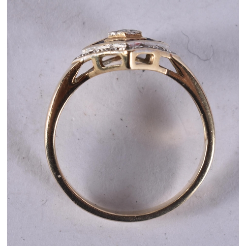 1267 - A 9CT GOLD RING. 2.5 grams. P.