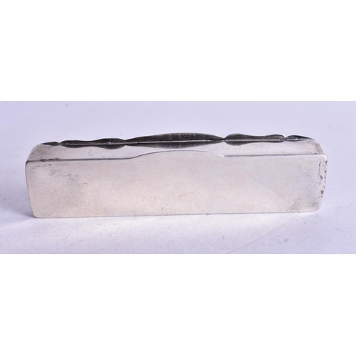 1356 - AN ANTIQUE SILVER BOX. 18 grams. 7 cm x 2 cm.