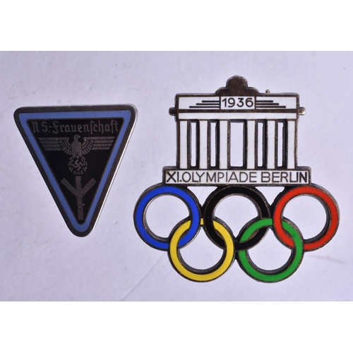 1361 - TWO ENAMELLED BADGES. 23 grams. 5 cm x 5 cm.