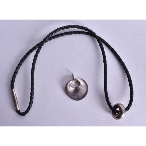 1401 - Collection of Sterling Silver Georg Jensen Jewellery inc. Necklace, Pendants x 2 (18g).