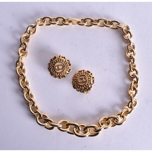 1406 - Collection of Christian Dior Jewellery inc. Stone Set, Gold Tone x 2 (114g).