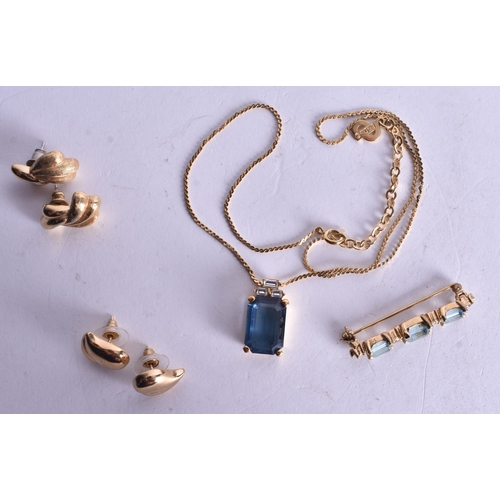 1411 - Collection of Christian Dior Jewellery inc. Stone Set, Gold Tone x 4 (24g).