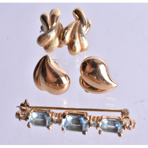 1411 - Collection of Christian Dior Jewellery inc. Stone Set, Gold Tone x 4 (24g).