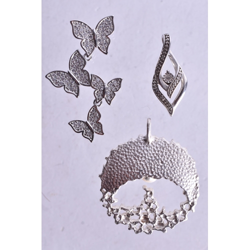 1423 - Collection of Sterling Silver Gemstone Pendants inc. Mother of Pearl x 7 (98g).