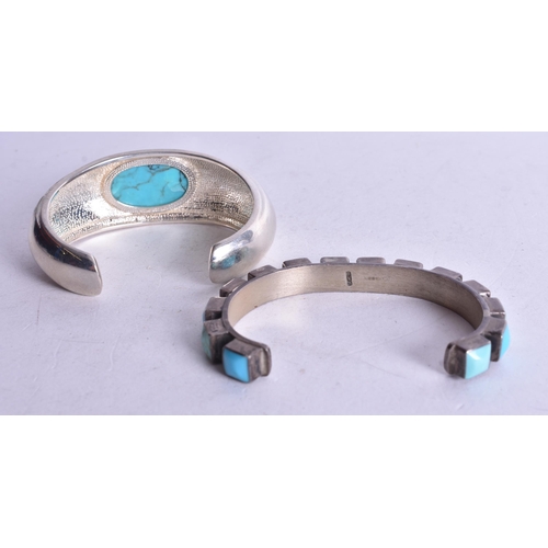 1433 - Collection of Sterling Silver Bangles inc. Whitney Kelly, Gemstone x 2 (77g).