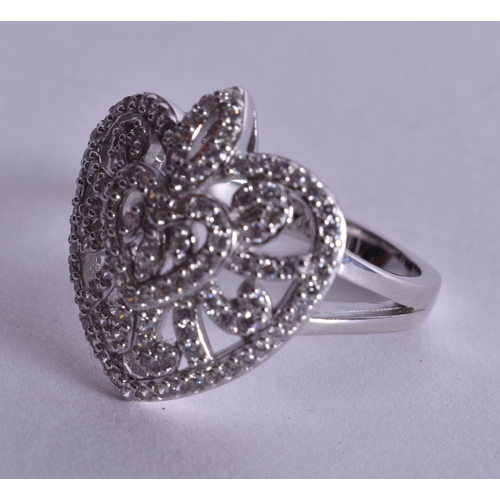 1484 - Two Silver Rings.  Stamped 925, Sizes L / N, total weight 12g (2)