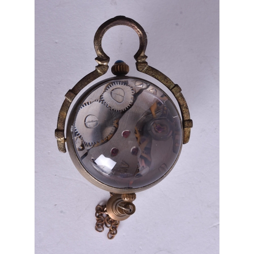 1485 - A Ball Watch.  Running, 8.3cm x 3.7cm x 3.1cm,