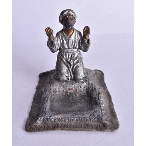 1510 - Austrian Model of an Arab on a Prayer Mat.  10cm x 8cm x 7cm