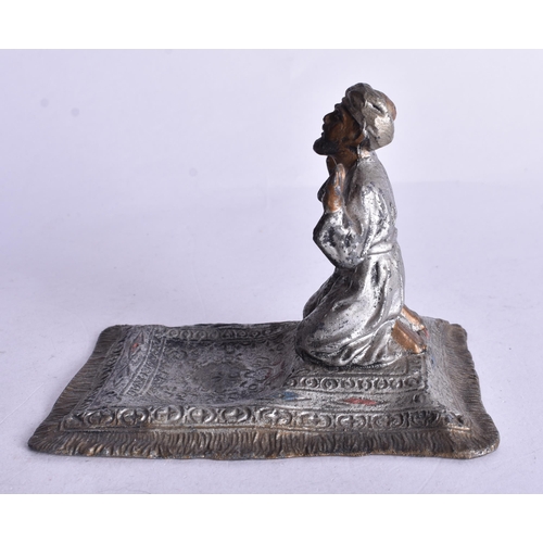 1510 - Austrian Model of an Arab on a Prayer Mat.  10cm x 8cm x 7cm