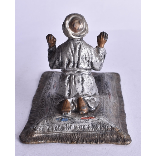 1510 - Austrian Model of an Arab on a Prayer Mat.  10cm x 8cm x 7cm