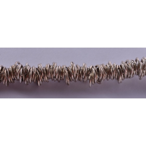 1587 - A Silver Link Necklace with Heart Clasp.  Stamped 925.  43cm long, weight 67g