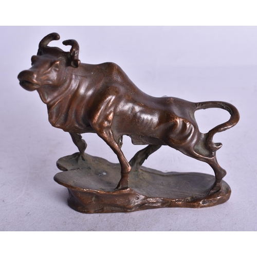 1823 - A Bronze Study of a Bull.  6.7cm x 8cm x 2.8cm, weight 217g