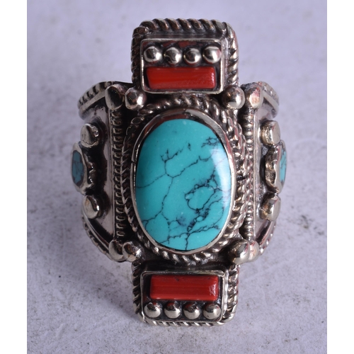 1835 - A Hardstone Ring.  Size Z, weight 18g