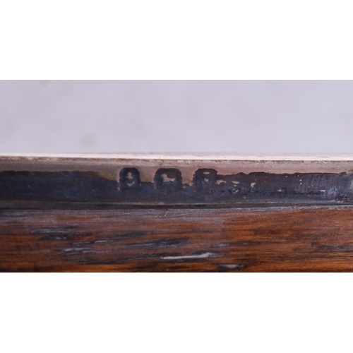 1869 - A Pair of Wood Backed Silver Mounted Picture Frames with Engine Turned Decoration and vacant cartouc... 