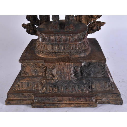 1916 - A LARGE TIBETAN MULTI ARM DEITY. 40 cm x 18 cm.