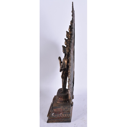 1916 - A LARGE TIBETAN MULTI ARM DEITY. 40 cm x 18 cm.