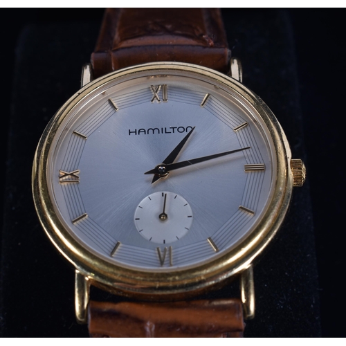 1917 - TWO TRIUMPH WRISTWATCHES and a Hamilton wristwatch. Untested. (3)