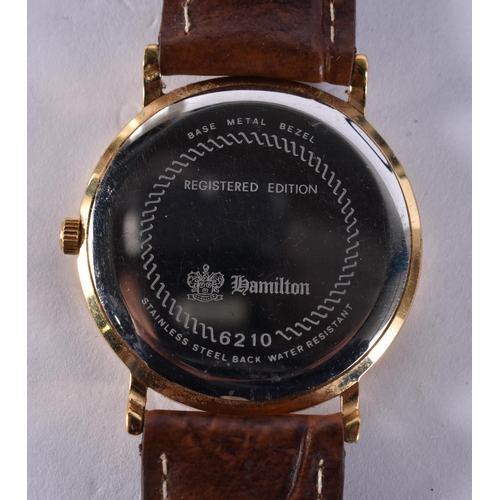 1917 - TWO TRIUMPH WRISTWATCHES and a Hamilton wristwatch. Untested. (3)