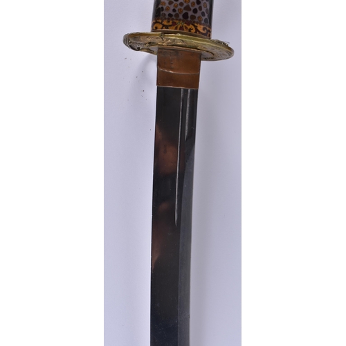 1939 - A 19TH CENTURY JAPANESE MEIJI PERIOD CLOISONNE ENAMEL SAMURAI SWORD within a later lacquered case. 6... 