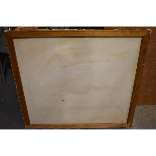 1957 - European School (20th Century) Oil on canvas, Snowy landscape. 86 cm x 92 cm.