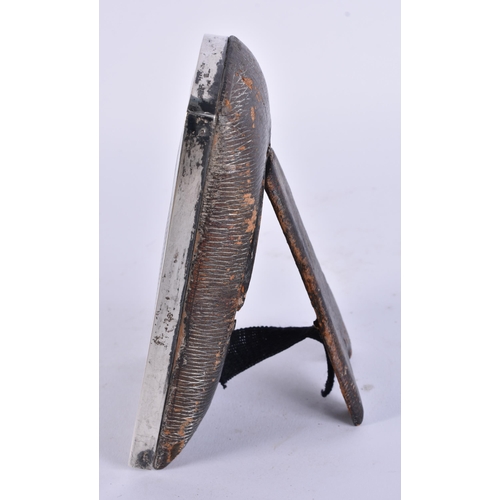 1962 - AN ANTIQUE SILVER CASED WATCH. 438 grams overall. 17 cm x 10 cm.