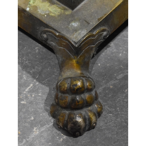 1974 - A BRASS COLUMN CANDLESTICKS. 130 cm high.