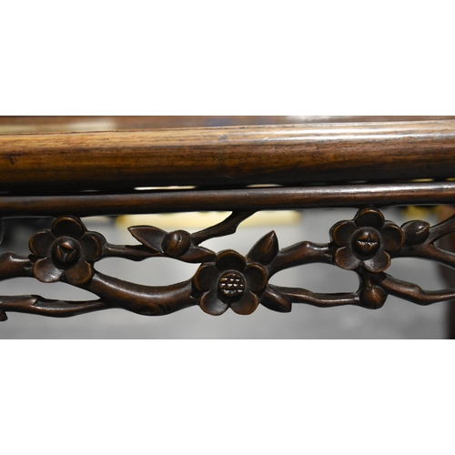 1981 - TWO LATE 19TH CENTURY CHINESE HARDWOOD TABLES. Largest 72 cm x 50 cm x 35 cm. (2)