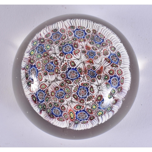 1989 - AN ANTIQUE GLASS PAPERWEIGHT together with a silver mounted Worcester jar etc. (qty)