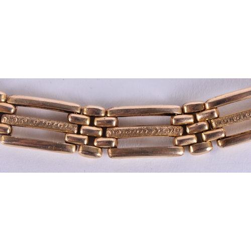 1996 - A ROLLED GOLD BRACELET. 14.4 grams. 17.5 cm wide.