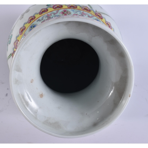 2018 - A CHINESE FAMILLE ROSE PORCELAIN VASE. 45 cm high.