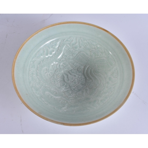 2050 - A CHINESE QING DYNASTY GREEN GLAZED GINGER JAR together with a blue glazed dragon bowl. Largest 20 c... 