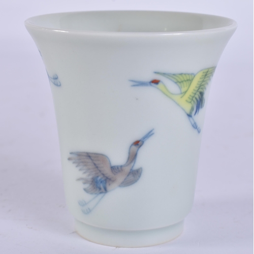 2103 - A CHINESE DOUCAI PORCELAIN WINE CUP. 6.5 cm high.