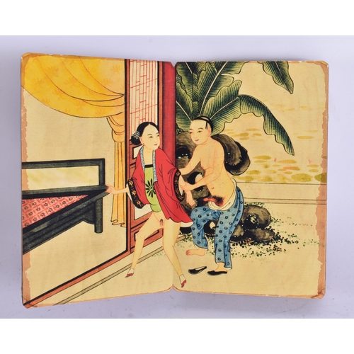 2159 - A CHINESE EROTIC SHORT STICK DONG DONNY FOLDING MANUAL modelled in his usual pursuits, with his part... 