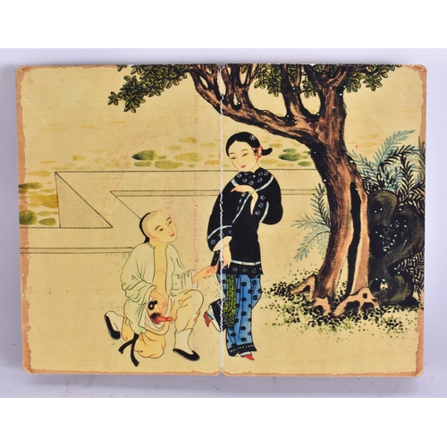 2159 - A CHINESE EROTIC SHORT STICK DONG DONNY FOLDING MANUAL modelled in his usual pursuits, with his part... 