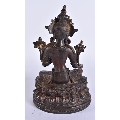 2167 - A TIBETAN BRONZE BUDDHA. 22 cm high.