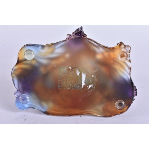 2169 - A CHINESE PEKING GLASS DRAGON. 10 cm x 7 cm.