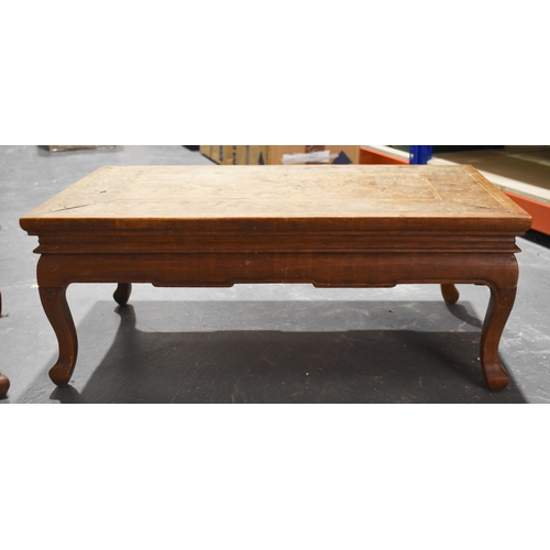 2187 - A RARE PAIR OF CHINESE QING DYNASTY FOLDING HARDWOOD CAMPAIGN TABLES. 30 cm x 47 cm x 76 cm.