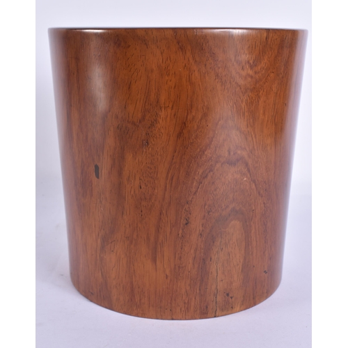 2190 - A 17TH/18TH CENTURY CHINESE CARVED HUANGHUALI WOOD BITONG BRUSH POT Kangxi/Yongzheng. 18 cm x 16.5 c... 