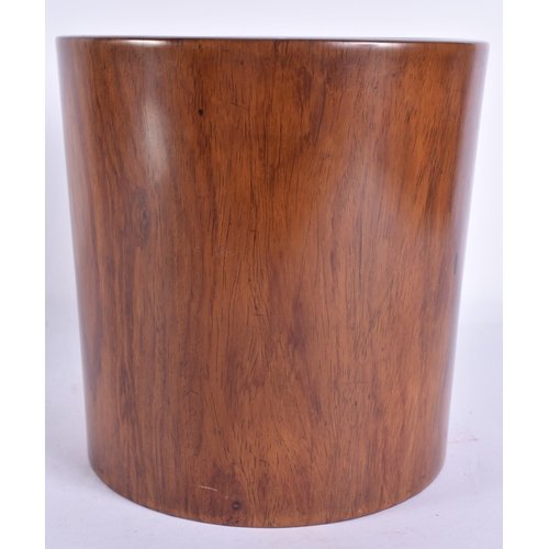 2190 - A 17TH/18TH CENTURY CHINESE CARVED HUANGHUALI WOOD BITONG BRUSH POT Kangxi/Yongzheng. 18 cm x 16.5 c... 