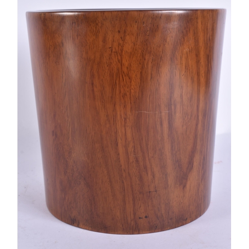 2190 - A 17TH/18TH CENTURY CHINESE CARVED HUANGHUALI WOOD BITONG BRUSH POT Kangxi/Yongzheng. 18 cm x 16.5 c... 