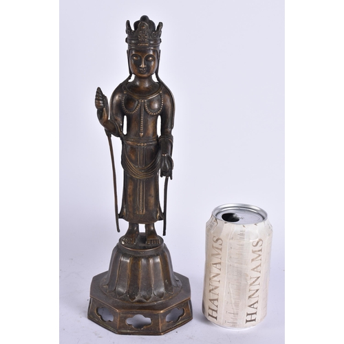 2220 - A LARGE JAPANESE BRONZE BUDDHA. 30 cm high.