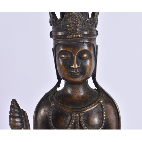 2220 - A LARGE JAPANESE BRONZE BUDDHA. 30 cm high.